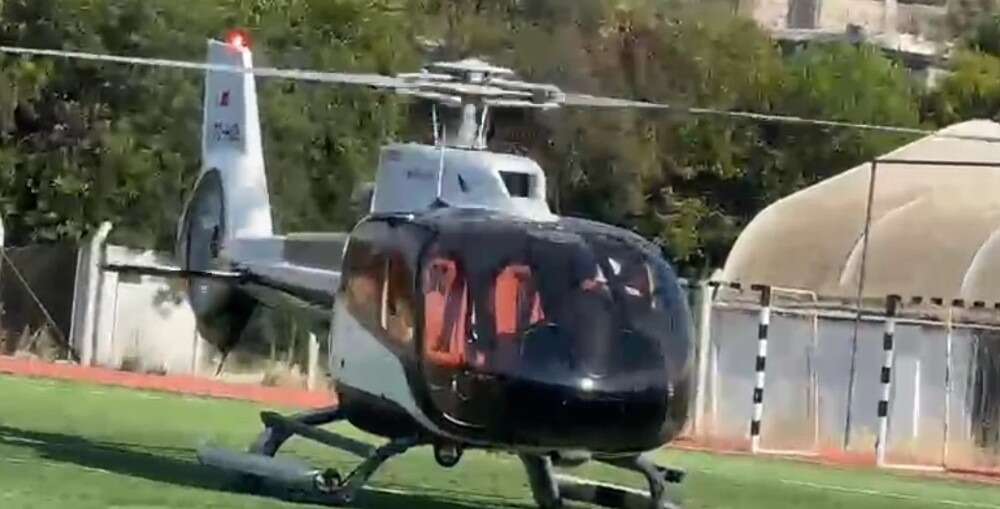 Turizm Cenneti Bodrum'da Stadyumu Helikopter Pistine  Çevirdiler 5